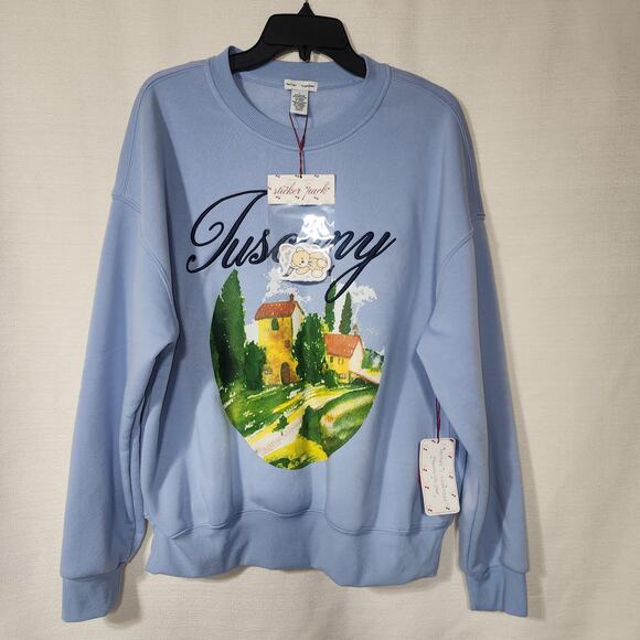 Tuscany Italy women's size Large blue sweatshirt - Picture 2 of 7